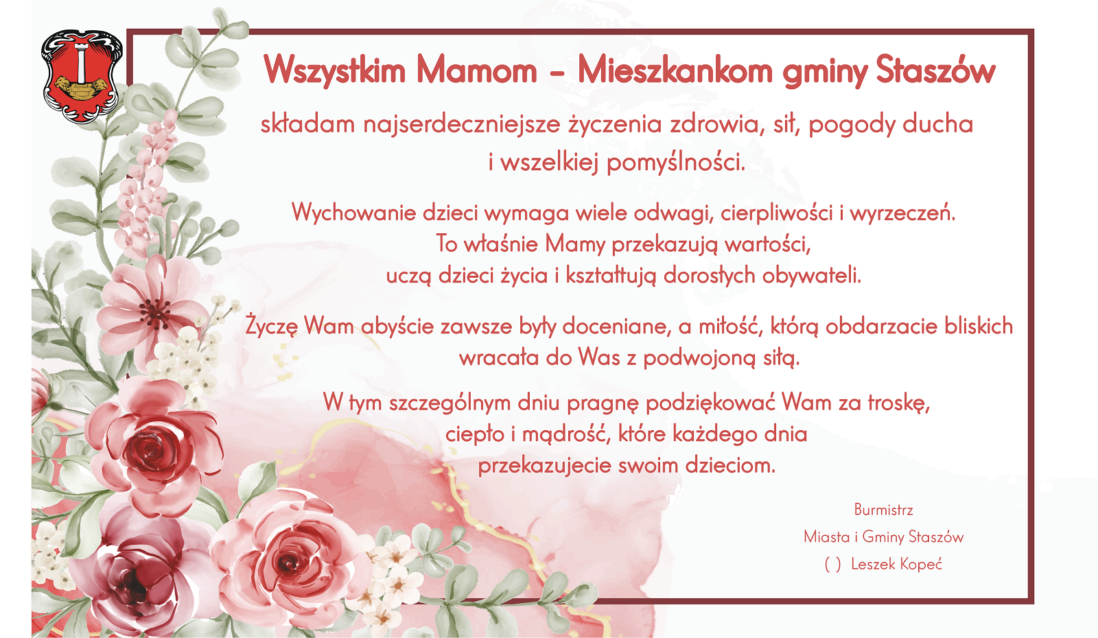 Życzenia na Dzień Mamy